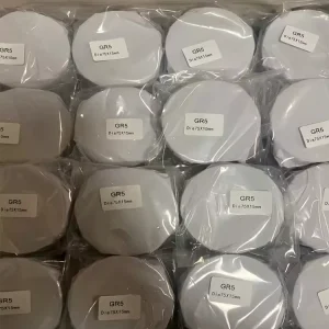 Factory Customized Cutting Eli Titanium Teeth Tray Gr2 Gr5 Eli Titanium Block/Titanium Disc Dental Milling Material 
