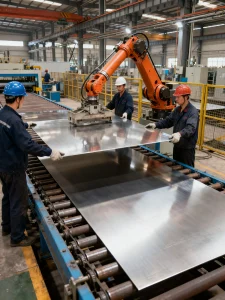 Titanium-steel composite plate TA1+Q345R 3+10 explosion-proof composite plate, titanium-stainless steel composite plate, corrosion resistant.